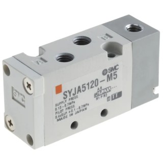SMC Pneumatic Control Valve Pilot/Spring Metric 5 Ports Die Cast Aluminium SYJ5000 
