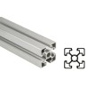 Bosch Rexroth Silver Aluminium Strut Profile 45 x 45 mm 10 mm Groove, 3 m Length, Series MGE 13.2 3842992425/3000