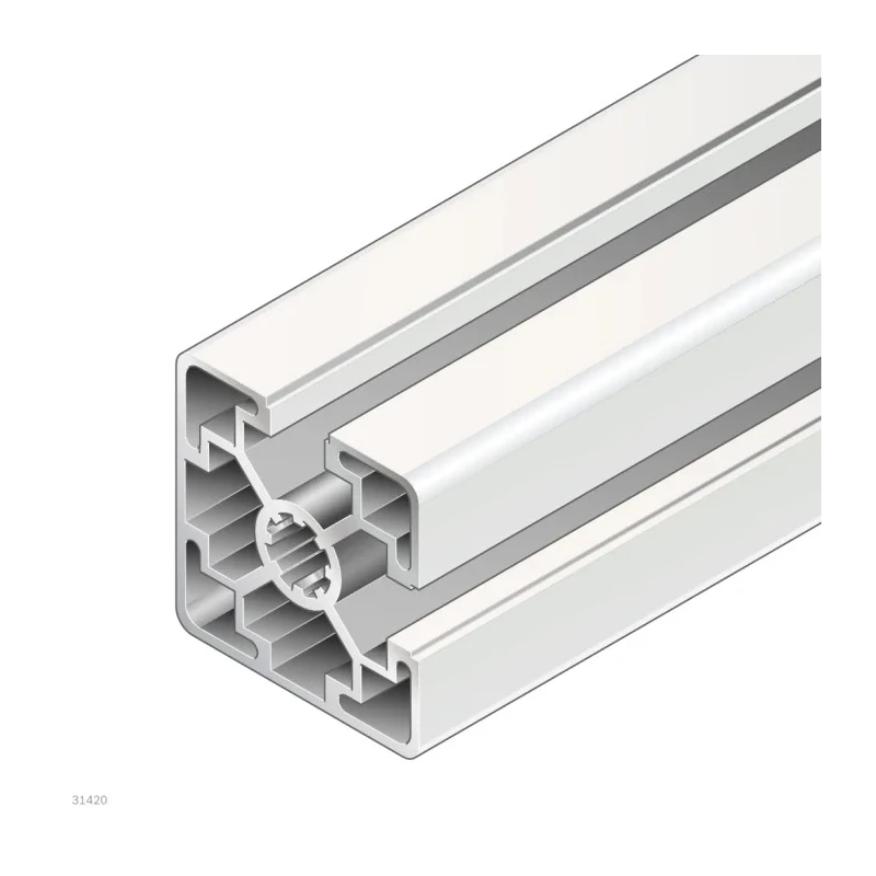 Bosch Rexroth Silver Aluminium Strut Profile 45 x 45 mm 10 mm Groove, 2 m Length, Series MGE 13.2 3842992402/2000