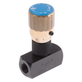 RS PRO In Line Mount Mounting Hydraulic Flow Control Valve, G Thread, 1/8 in, 400 bar, 7.8 L/min, Steel Body 390-7667