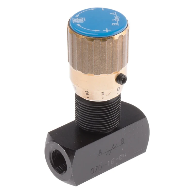RS PRO In Line Mount Mounting Hydraulic Flow Control Valve, G Thread, 1/8 in, 400 bar, 7.8 L/min, Steel Body 390-7667
