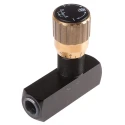 RS PRO Hydraulic Flow Control Valve In Line Mount Mounting 1/4 in Port Size, Steel Body, Nitrile Rubber Seals 390-7730