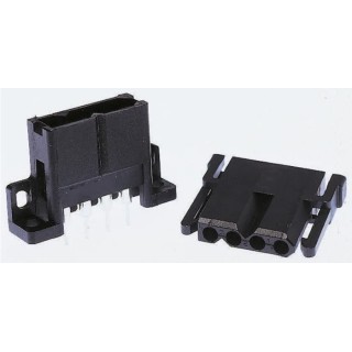 ITT Cannon Trident Male Connector Housing 5.08 mm Pitch 6 Way 1 Row Straight TST06PF00 / 192990-0980