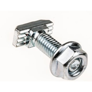 Bosch Rexroth M6 T-Head Bolt Connecting Component, Galvanised Steel, 20mm Length, Compatible with 30mm Strut 3842523927