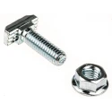 Bosch Rexroth M6 T-Head Bolt Connecting Component, Galvanised Steel, 20mm Length, Compatible with 30mm Strut 3842523927