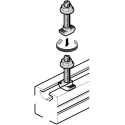 Bosch Rexroth Galvanised Steel T-Head Bolt Connecting Component M8 Thread Size, Compatible with Strut Profiles 40 3842528725