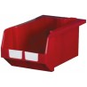 RS PRO Polypropylene Semi-Open Fronted Stack & Nest Storage Bin, 510 mm x 335 mm x 246 mm, Red 390-3621