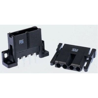 ITT Cannon Trident Series Straight Through Hole PCB Header, 4 Contacts, 5.08 mm Pitch, 1 Row TST04RD01T / 192991-0318