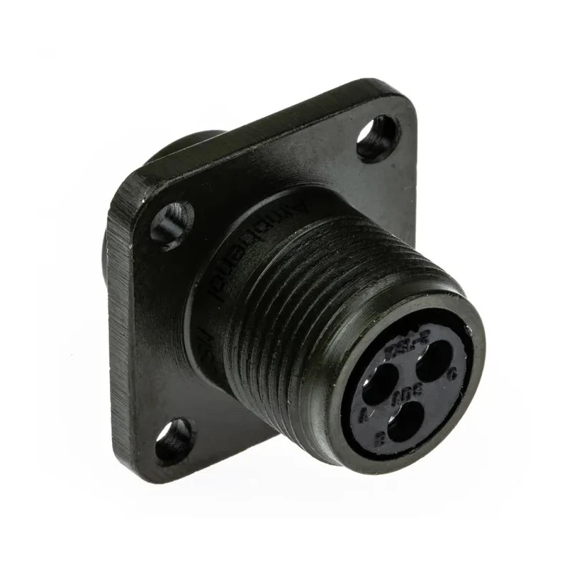 Amphenol Industrial MS Spec Circular Connector 3 Way Box Mount Female, Copper Alloy, Aluminium Shell MS3102A