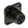 Amphenol Industrial MS Spec Circular Connector 3 Way Box Mount Female, Copper Alloy, Aluminium Shell MS3102A