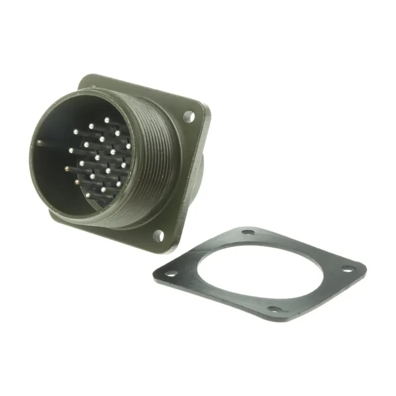 Amphenol Industrial MIL Spec Circular Connector Copper Alloy Straight 19 Way Box Mount 500, 700V AC MS3102A