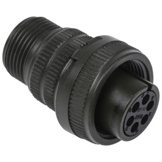 Amphenol Industrial MIL Spec Circular Connector Copper Alloy Straight 6 Way Cable Female 200, 250V AC MS3106A