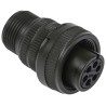 Amphenol Industrial MIL Spec Circular Connector Copper Alloy Straight 6 Way Cable Female 200, 250V AC MS3106A