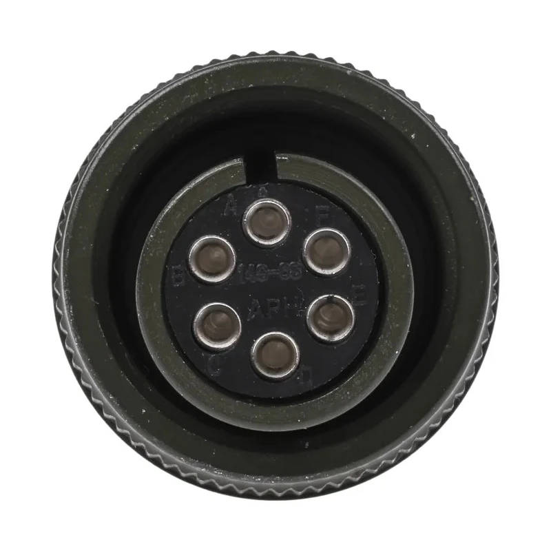 Amphenol Industrial MIL Spec Circular Connector Copper Alloy Straight 6 Way Cable Female 200, 250V AC MS3106A