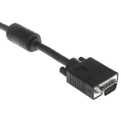 Roline Male VGA to Male VGA Cable 10 m, Polyvinyl Chloride Jacket, Black, Series 11, RoHS Compliant 11.04.5260-5