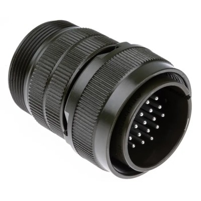 Amphenol Industrial MIL Spec Circular Connector Copper Alloy Straight 24 Way Cable Male Contacts, Silver Plating MS3106A