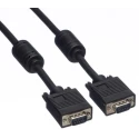 Roline Male VGA to Male VGA Cable 10 m, Polyvinyl Chloride Jacket, Black, Series 11, RoHS Compliant 11.04.5260-5