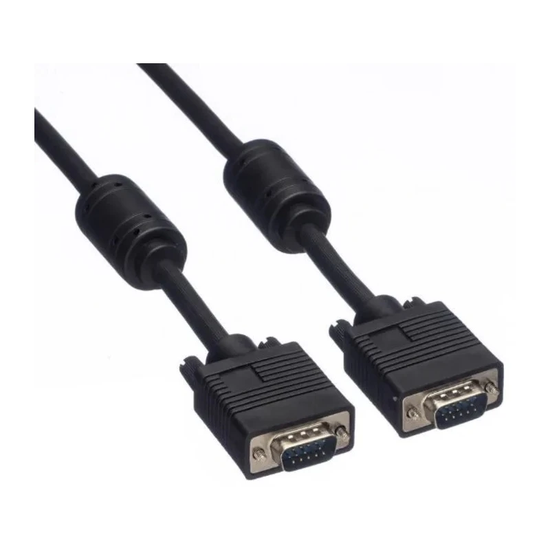 Roline Male VGA to Male VGA Cable 10 m, Polyvinyl Chloride Jacket, Black, Series 11, RoHS Compliant 11.04.5260-5