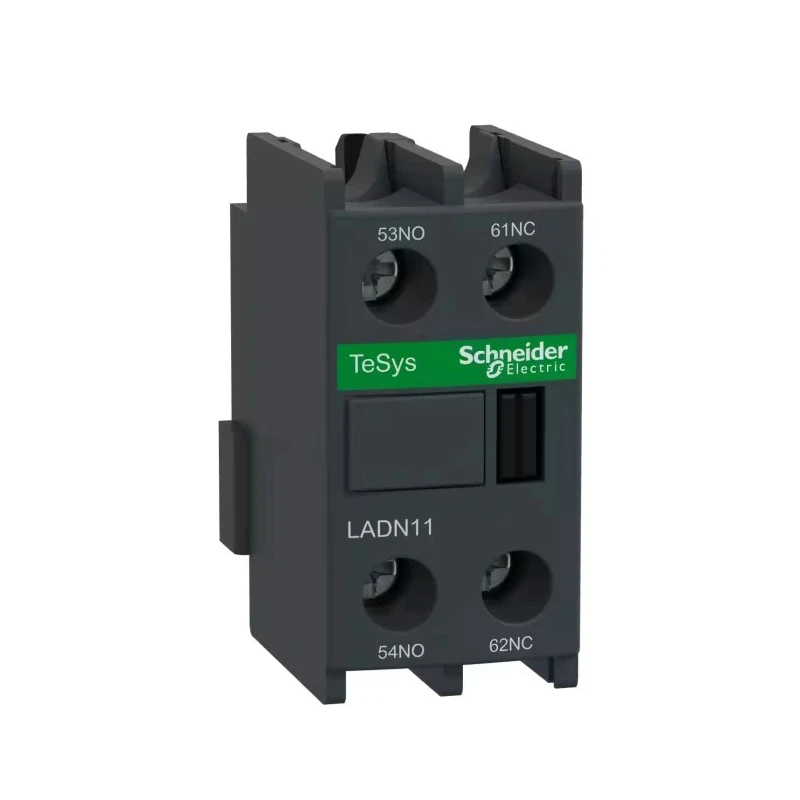 Schneider Electric Auxiliary Contact Block, 2 Contacts, 1 NO/1 NC, Front Mount, 10 A, 690V AC, LADN11