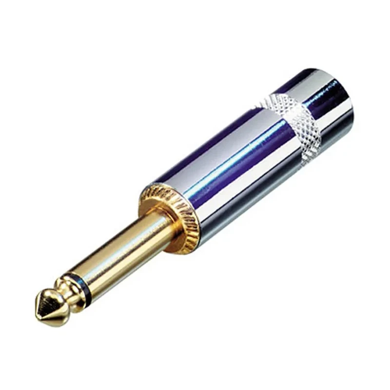 Re-An Products 6.35 mm Mono Jack Connector Cable Male 1 Way 3A 50V NYS224G