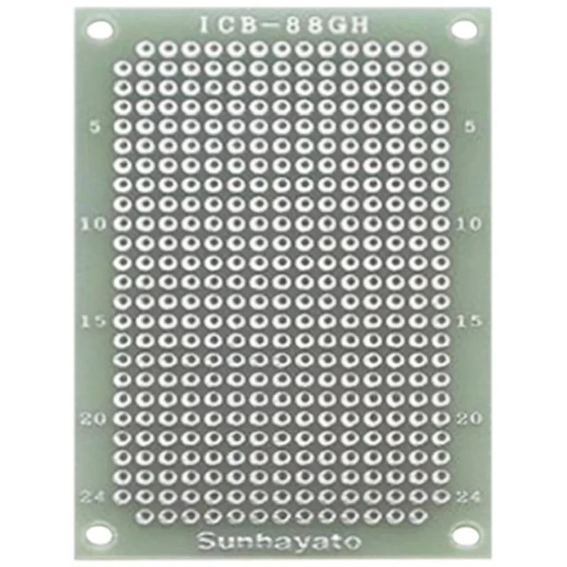 Sunhayato 2 Matrix Board 0.9 mm Holes, 72 mm Length, 47 mm Width, 1.2 mm Glass Composite ICB-88GH