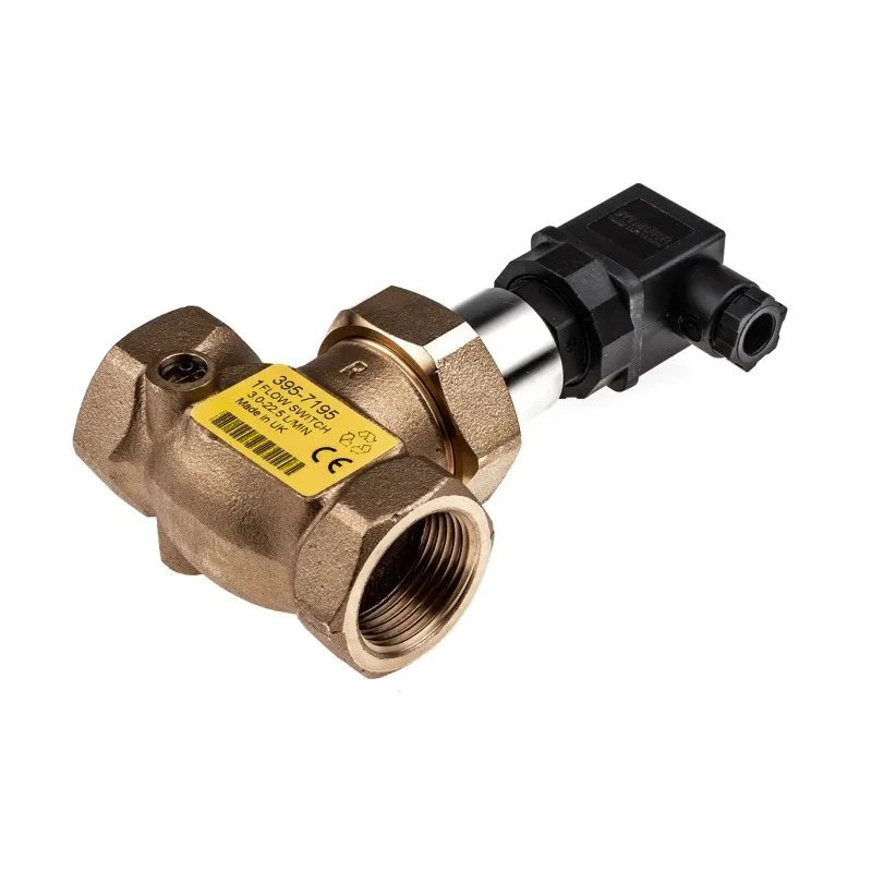 Gems Sensors Shuttle Flow Sensor for Liquid 3L/min Min, 22.5L/min Max, Bronze Housing, IP65 Rated, 250V, 27bar Max 020-3489
