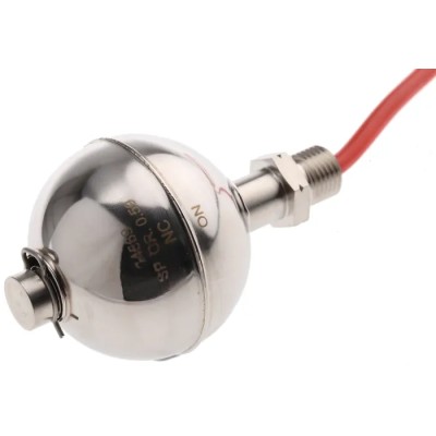 Gems Sensors Horizontal, Vertical Float Switch, 1 m Cable, Relay Output, Stainless Steel Housing, 220 V AC Max, 200 010-3457