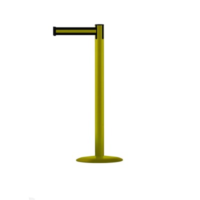 Tensator 2.3 m Steel Safety Barrier Black Yellow 889U-35-S4