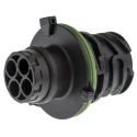 TE Connectivity DIN 3 Pole Straight Standard DIN Plug, DIN 72585, 30A, IP69 IP67, Keyed, Panel Mount Male 1-967402-2
