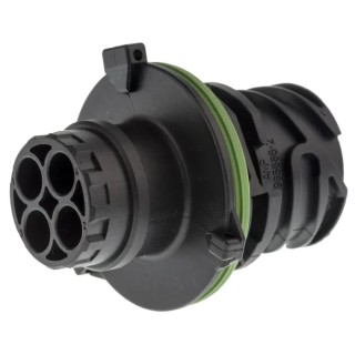 TE Connectivity DIN 3 Pole Straight Standard DIN Plug, DIN 72585, 30A, IP69 IP67, Keyed, Panel Mount Male 1-967402-2