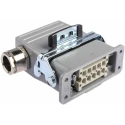 EPIC Heavy Duty Power Connector 10 Way 10A 440V Kit with Inserts x 2, Gland, Base H-A Series 10440100+10441100+10442000+194