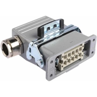 EPIC Heavy Duty Power Connector 10 Way 10A 440V Kit with Inserts x 2, Gland, Base H-A Series 10440100+10441100+10442000+194