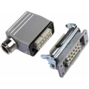 EPIC Heavy Duty Power Connector 10 Way 10A 440V Kit with Inserts x 2, Gland, Base H-A Series 10440100+10441100+10442000+194
