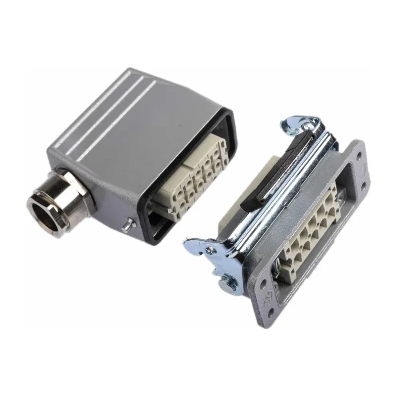 EPIC Heavy Duty Power Connector 10 Way 10A 440V Kit with Inserts x 2, Gland, Base H-A Series 10440100+10441100+10442000+194