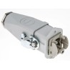 EPIC Heavy Duty Power Connector Kit 4 Way, 10A, 250V, H-A Series, Gland, Base, Inserts x 2 10422000+10431000+10432000+194
