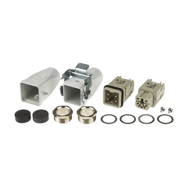 EPIC Heavy Duty Power Connector Kit Housing Hood H-A 3 H-A 4 4 Way 10A 250V 10431000+10432000+19426000+194