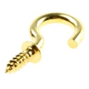 RS PRO Brass J Hook Plain 20mm Overall Length 7mm Thread Length 6mm Hook Inside Diameter 397-4932