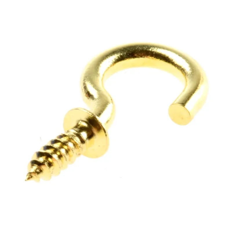 RS PRO Brass J Hook Plain 20mm Overall Length 7mm Thread Length 6mm Hook Inside Diameter 397-4932