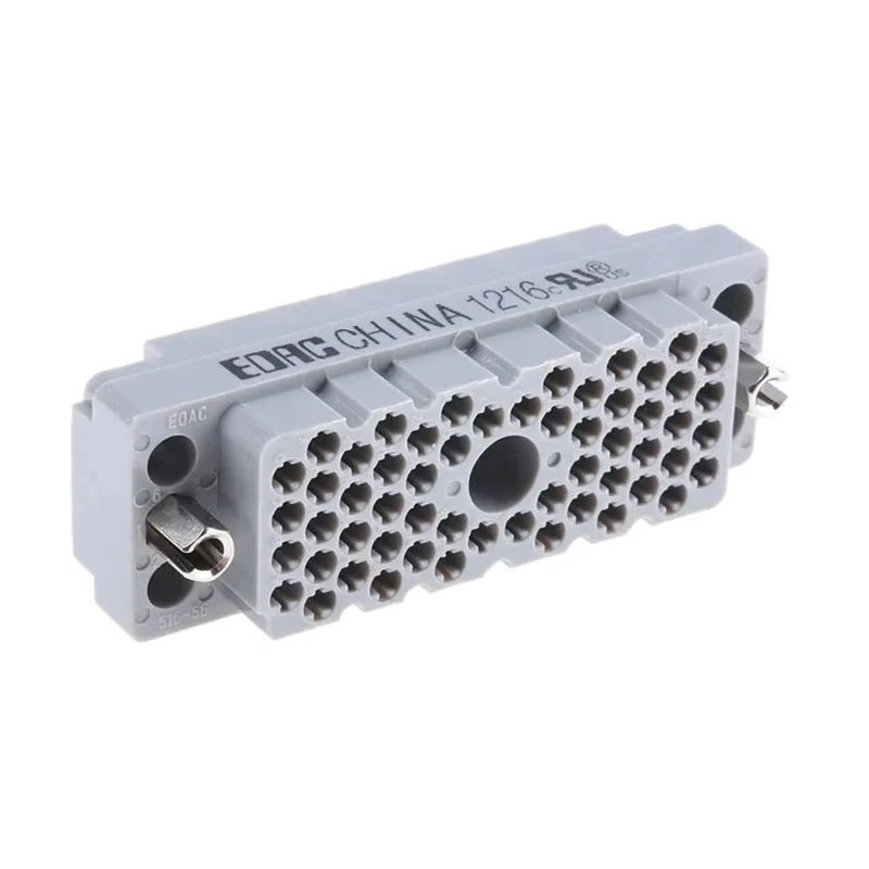 EDAC 56 Way Straight Female D-Sub Connector Crimp Termination Phosphor Bronze Gold Plated 516-056-000-402