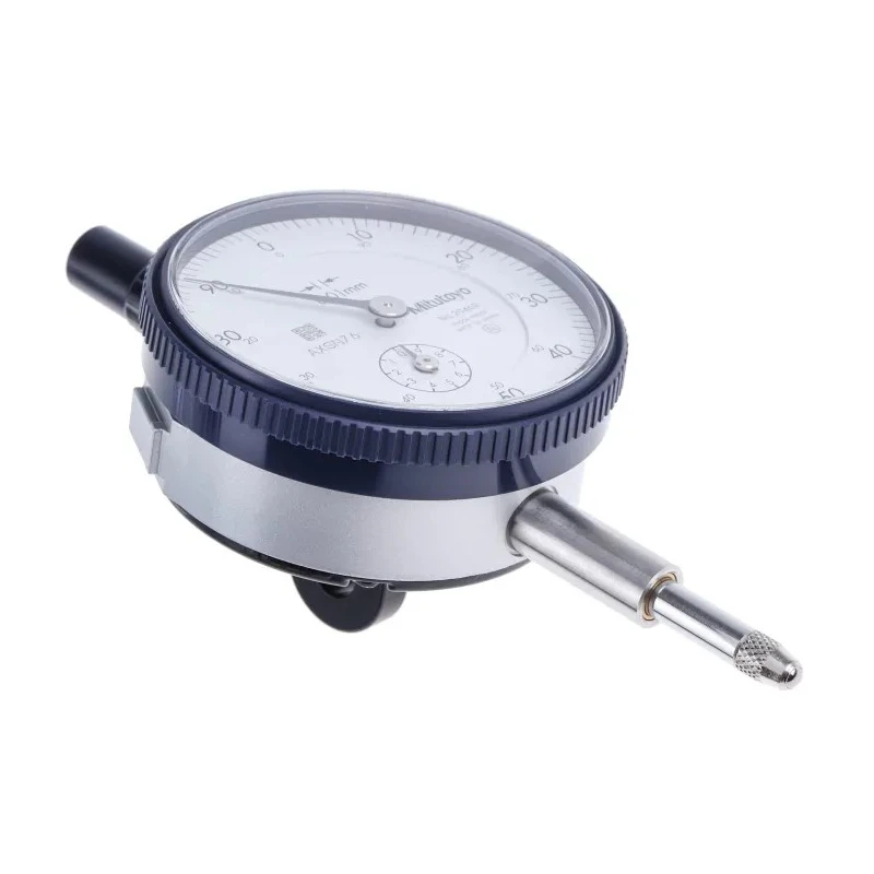 Mitutoyo Metric Dial Indicator, 10 mm Max Measurement, 0.01 mm Resolution, ±12 μm Accuracy 2046A
