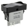 APEM DPDT On-Off-On (On)-Off-(On) Thermoplastic Panel Mount Rocker Switch KG472A2XXA21XX