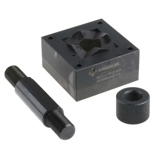 Greenlee Punch & Die Set Hydraulic Square Hole Varies (e.g.,0.500 in, 0.625 x 0.625 in, 0.437 x 0.875 in, 1.655 in) 50600192