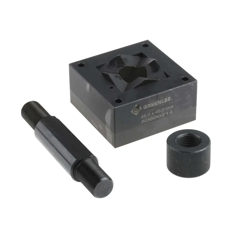 Greenlee Punch & Die Set Hydraulic Square Hole Varies (e.g.,0.500 in, 0.625 x 0.625 in, 0.437 x 0.875 in, 1.655 in) 50600192