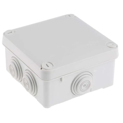 Legrand Plexo Series Grey ABS Junction Box, IP55, 4 Terminals, 105mm x 105mm x 55mm, 16A Current Rating, Model 