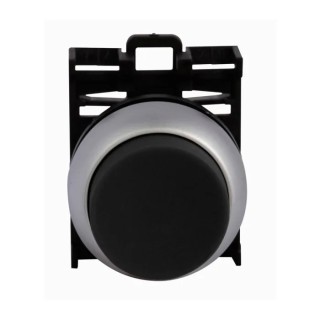 Eaton RMQ Titan M22 Series Black Momentary Push Button Head, 22 mm Cutout, IP69K 78635789 M22-DH-S+M22-A