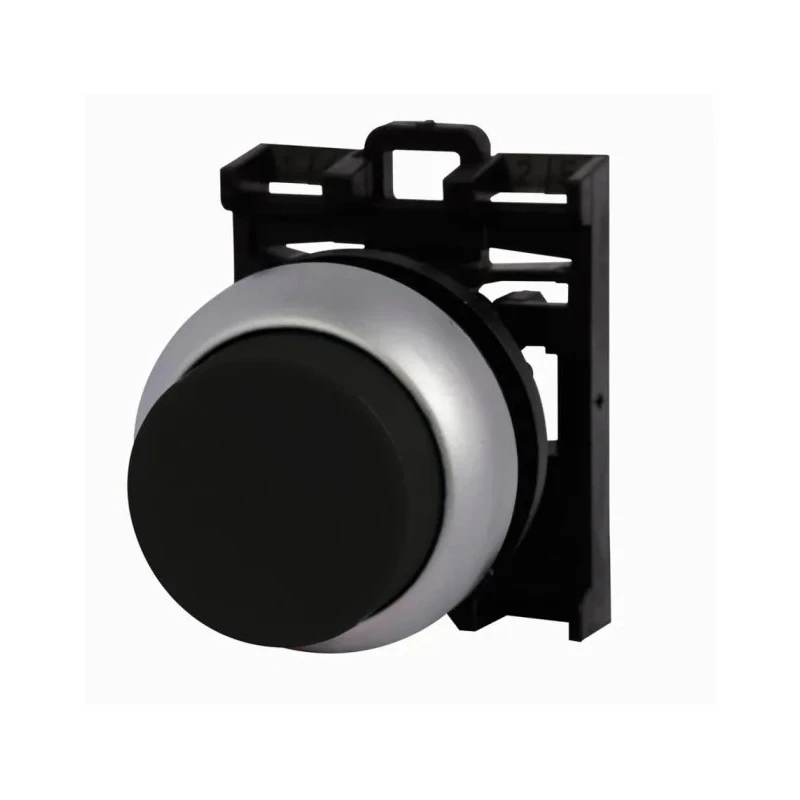 Eaton RMQ Titan M22 Series Black Momentary Push Button Head, 22 mm Cutout, IP69K 78635789 M22-DH-S+M22-A