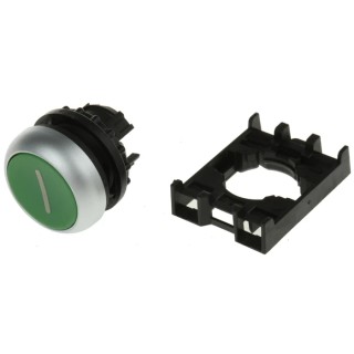 Eaton RMQ Titan M22 Series Green Momentary Push Button Head, 22 mm Cutout, IP69K 78635774 M22-D-G-X1+M22-A