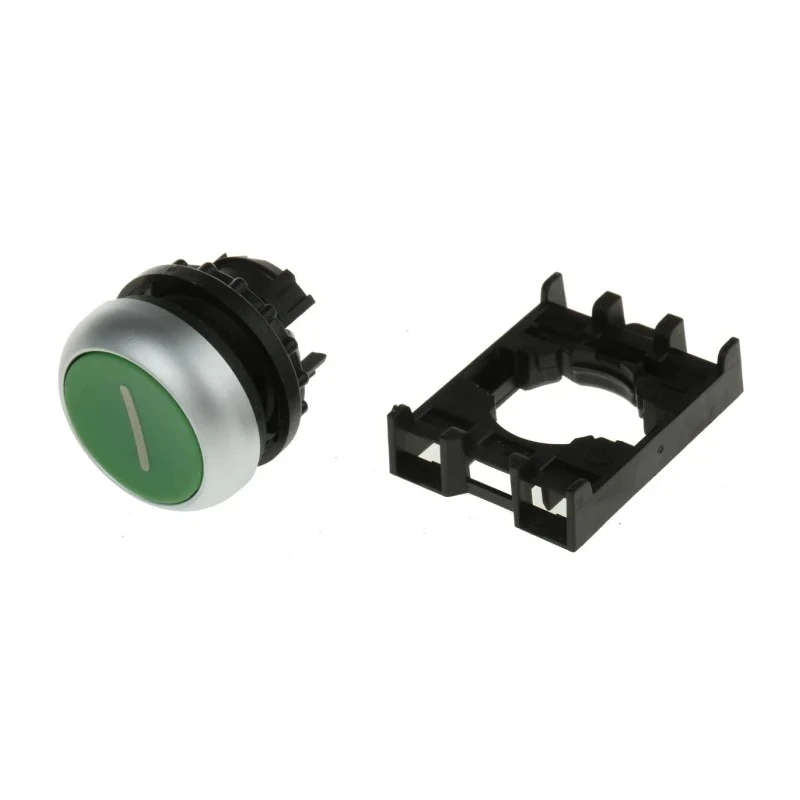 Eaton RMQ Titan M22 Series Green Momentary Push Button Head, 22 mm Cutout, IP69K 78635774 M22-D-G-X1+M22-A