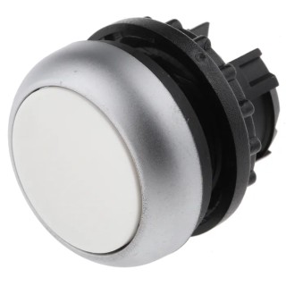 Eaton RMQ Titan M22 Series White Maintained Push Button Head 22mm Cutout Diameter IP69K 78635779 M22-DR-W+M22-A
