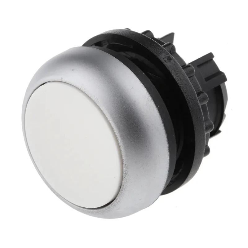 Eaton RMQ Titan M22 Series White Maintained Push Button Head 22mm Cutout Diameter IP69K 78635779 M22-DR-W+M22-A